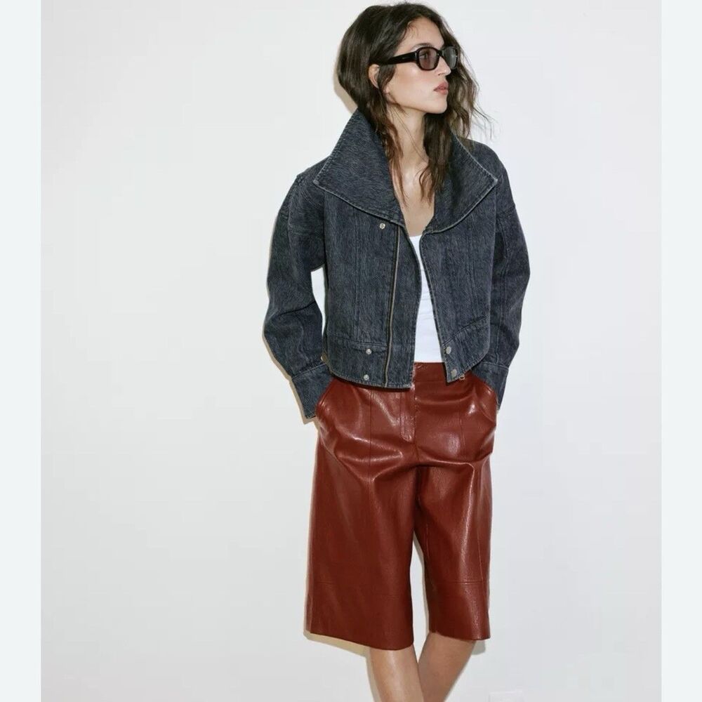 NWT Zara Z1975 Cropped Denim Jacket